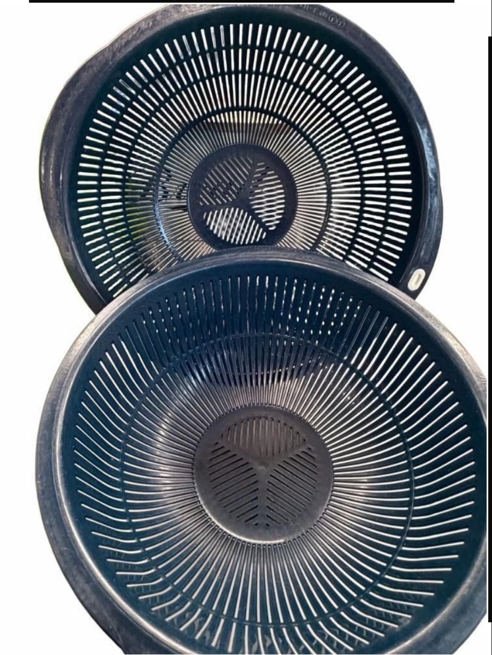 Multipurpose Dark Green Plastic Drain Basket - Set of 2